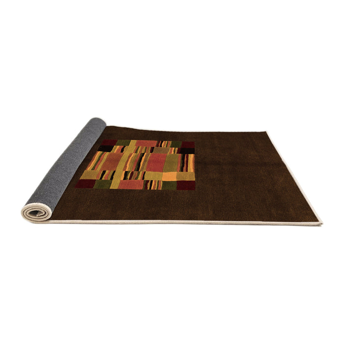 Sideview of Abstract Orange Modern Rug, abs1872org
