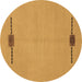 Round Abstract Brown Modern Rug, abs1873brn