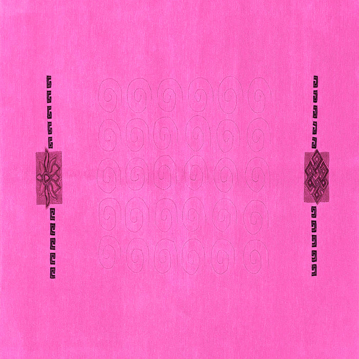 Square Abstract Pink Modern Rug, abs1873pnk
