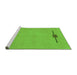 Sideview of Machine Washable Abstract Green Modern Area Rugs, wshabs1873grn