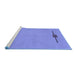 Sideview of Machine Washable Abstract Blue Modern Rug, wshabs1873blu