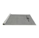 Sideview of Machine Washable Abstract Gray Modern Rug, wshabs1873gry