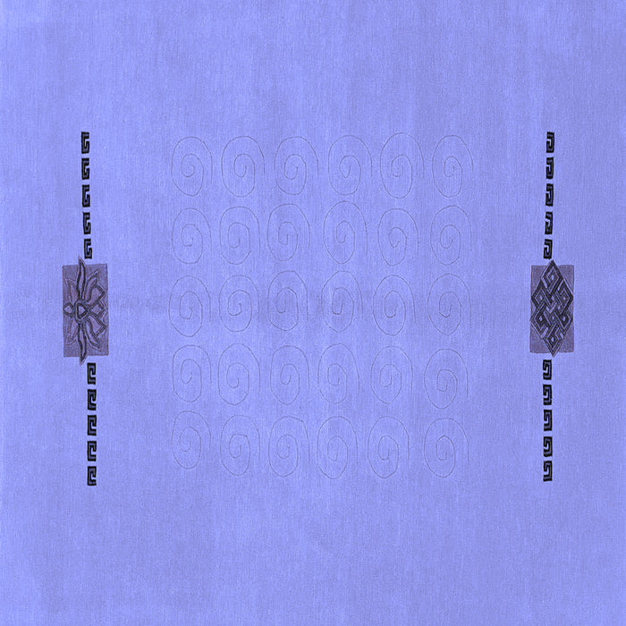 Square Abstract Blue Modern Rug, abs1873blu