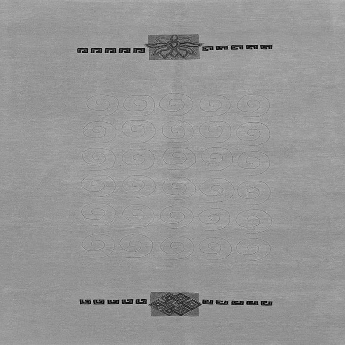 Square Machine Washable Abstract Gray Modern Rug, wshabs1873gry