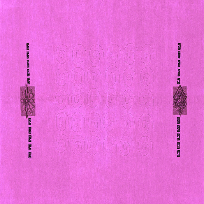 Square Machine Washable Abstract Purple Modern Area Rugs, wshabs1873pur