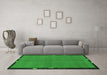 Machine Washable Abstract Green Modern Area Rugs in a Living Room,, wshabs1874grn