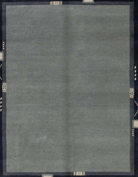 Machine Washable Abstract Gray Rug, wshabs1874