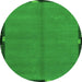 Round Abstract Green Modern Rug, abs1874grn