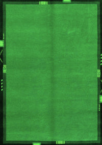 Abstract Green Modern Rug, abs1874grn