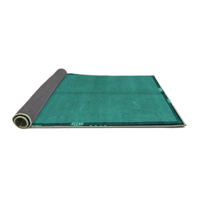 Sideview of Abstract Turquoise Modern Rug, abs1874turq