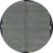 Round Machine Washable Abstract Gray Rug, wshabs1874