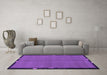 Machine Washable Abstract Purple Modern Area Rugs in a Living Room, wshabs1874pur