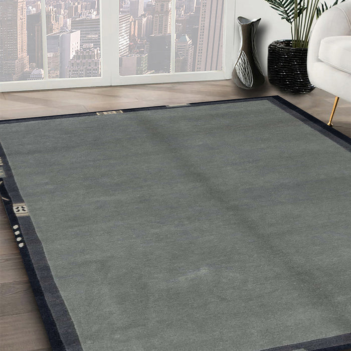 Machine Washable Abstract Gray Rug in a Family Room, wshabs1874