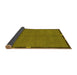 Sideview of Abstract Yellow Modern Rug, abs1874yw