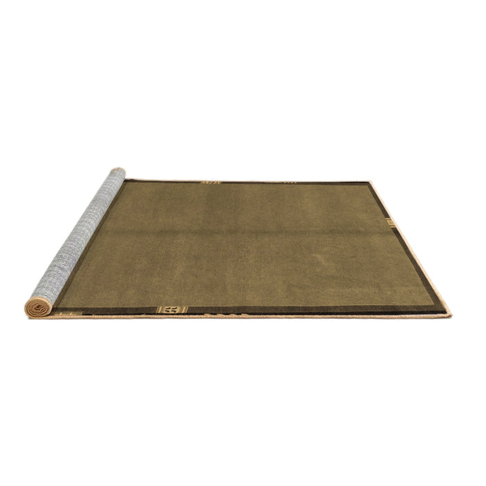 Sideview of Machine Washable Abstract Brown Modern Rug, wshabs1874brn