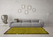 Machine Washable Abstract Yellow Modern Rug in a Living Room, wshabs1874yw