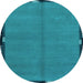 Round Abstract Light Blue Modern Rug, abs1874lblu