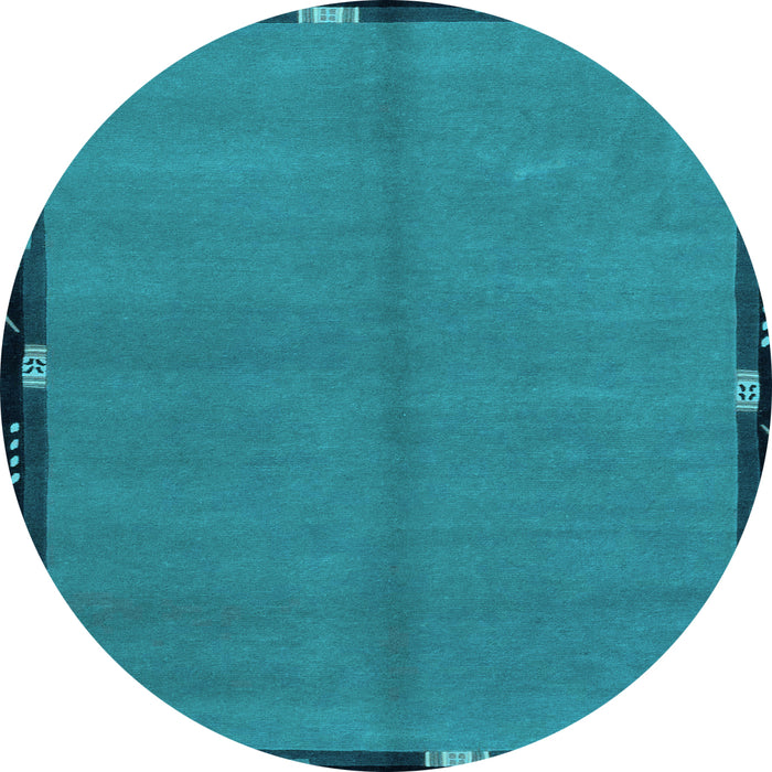 Round Machine Washable Abstract Light Blue Modern Rug, wshabs1874lblu