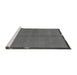 Sideview of Machine Washable Abstract Gray Modern Rug, wshabs1874gry