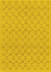 Checkered Yellow Modern Rug, abs1875yw