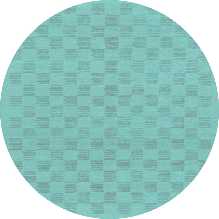 Round Checkered Light Blue Modern Rug, abs1875lblu