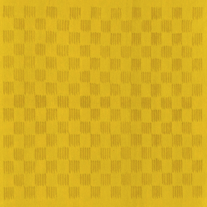Square Checkered Yellow Modern Rug, abs1875yw