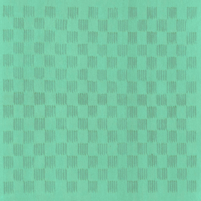 Square Machine Washable Checkered Turquoise Modern Area Rugs, wshabs1875turq