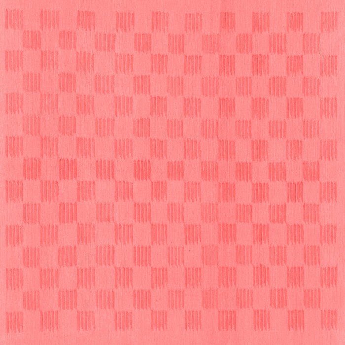 Machine Washable Checkered Red Modern Rug, wshabs1875red