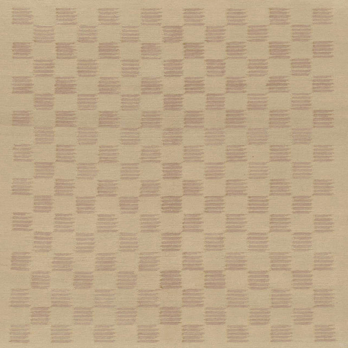 Square Abstract Brown Checkered Rug, abs1875