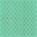 Square Checkered Turquoise Modern Rug, abs1875turq