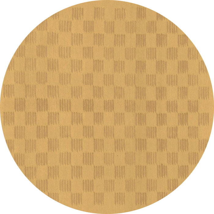 Round Checkered Brown Modern Rug, abs1875brn