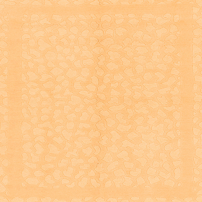 Square Solid Orange Modern Rug, abs1876org