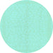 Round Solid Light Blue Modern Rug, abs1876lblu