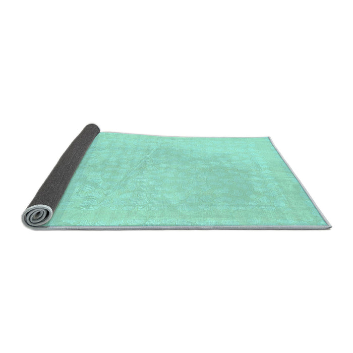 Sideview of Solid Light Blue Modern Rug, abs1876lblu