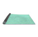 Sideview of Solid Light Blue Modern Rug, abs1876lblu