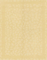 Machine Washable Abstract Chrome Gold Yellow Rug, wshabs1876