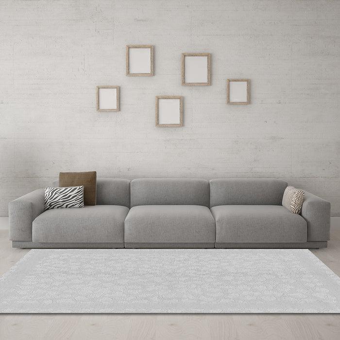 Machine Washable Solid Gray Modern Rug in a Living Room,, wshabs1876gry
