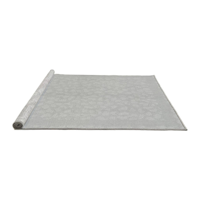 Sideview of Machine Washable Solid Gray Modern Rug, wshabs1876gry