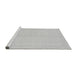 Sideview of Machine Washable Solid Gray Modern Rug, wshabs1876gry