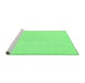 Sideview of Machine Washable Solid Emerald Green Modern Area Rugs, wshabs1876emgrn