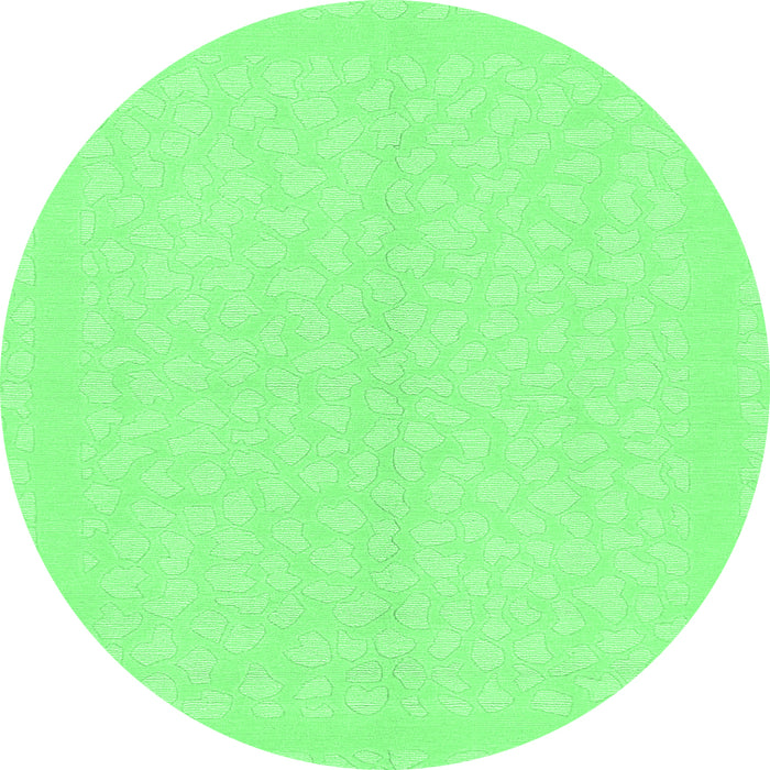 Round Solid Emerald Green Modern Rug, abs1876emgrn