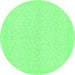 Round Solid Emerald Green Modern Rug, abs1876emgrn