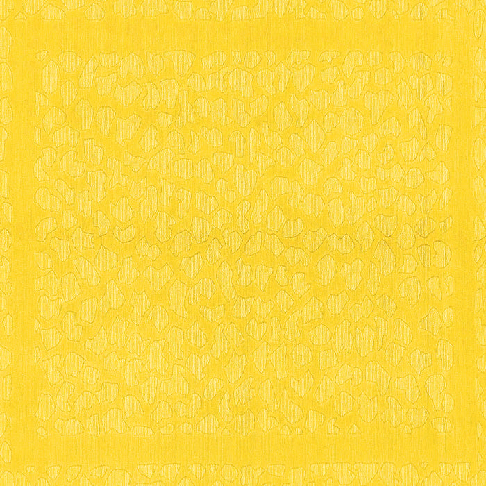 Square Solid Yellow Modern Rug, abs1876yw