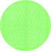 Round Machine Washable Solid Green Modern Area Rugs, wshabs1876grn