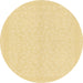 Round Abstract Chrome Gold Yellow Solid Rug, abs1876