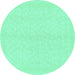 Round Solid Turquoise Modern Rug, abs1876turq