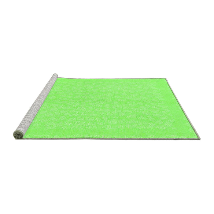 Sideview of Machine Washable Solid Green Modern Area Rugs, wshabs1876grn