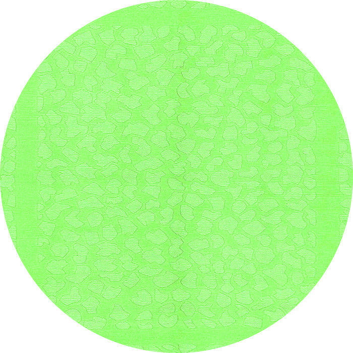Round Solid Green Modern Rug, abs1876grn