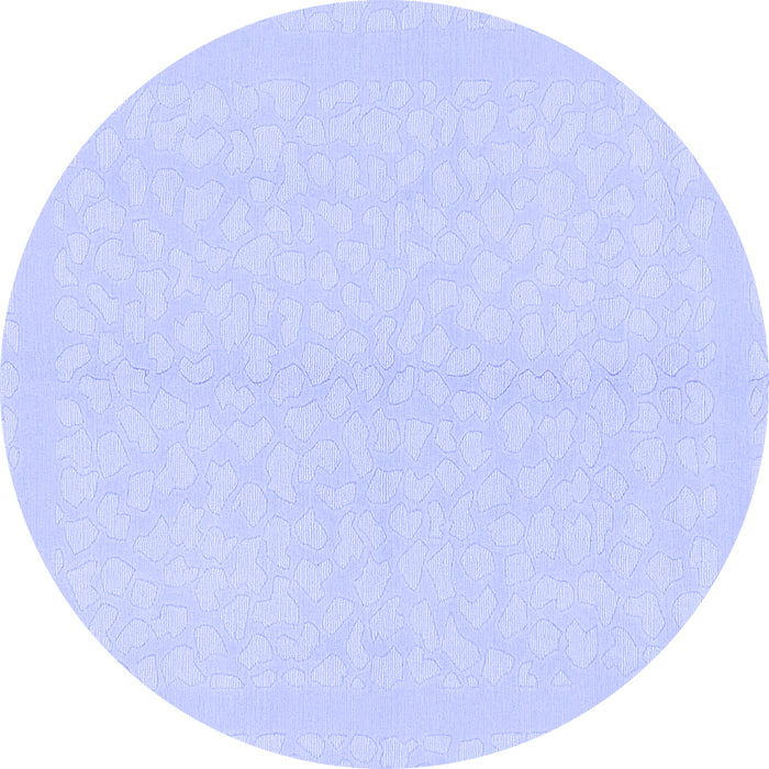 Round Solid Blue Modern Rug, abs1876blu