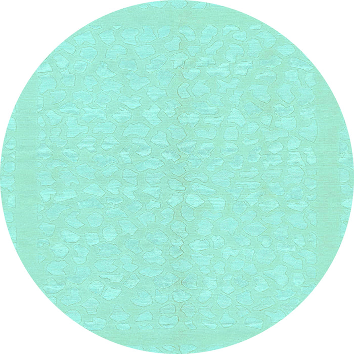 Round Machine Washable Solid Light Blue Modern Rug, wshabs1876lblu